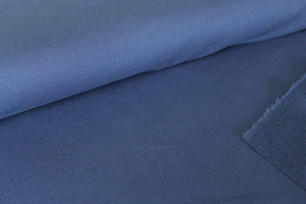 Reststück 55cm Sweat uni dunkelblau extrabreit